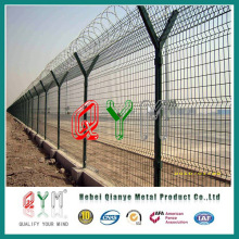 Airport Fence /with Razor Wire on Top/Polyester Powder Coated